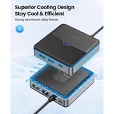 ORICO USB C Hub 6-in-1 docking station met Ethernet 2.5 Gbps, HDMI 4K @60Hz, PD 100W, 5Gbps USB C 3.0, 2 poorten USB A 3.0, type C multiport adapter voor MacBook Air Pro M2 M1 iPad Surface Dell Hp (15