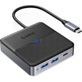 ORICO USB C Hub 6-in-1 docking station met Ethernet 2.5 Gbps, HDMI 4K @60Hz, PD 100W, 5Gbps USB C 3.0, 2 poorten USB A 3.0, type C multiport adapter voor MacBook Air Pro M2 M1 iPad Surface Dell Hp (15