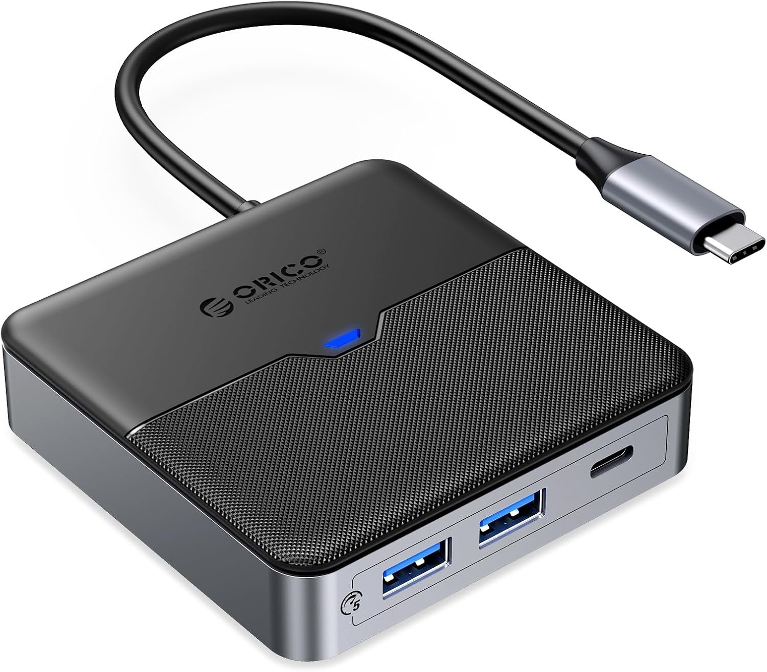 ORICO USB C Hub 6-in-1 docking station met Ethernet 2.5 Gbps, HDMI 4K @60Hz, PD 100W, 5Gbps USB C 3.0, 2 poorten USB A 3.0, type C multiport adapter voor MacBook Air Pro M2 M1 iPad Surface Dell Hp (15
