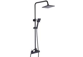 Doucheset Slim Regendouche 20x20 Zwart Met Korting 41%