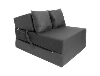 Opvouwbaar matras - logeermatras - 200x70x15 cm - antraciet