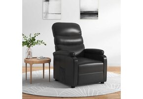 Verstelbare Kunstleren Fauteuil Zwart - 35% Korting!
