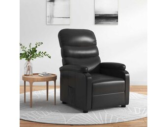 Verstelbare Kunstleren Fauteuil Zwart - 35% Korting!