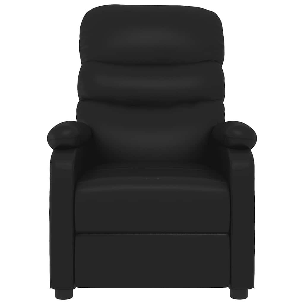 Verstelbare Kunstleren Fauteuil Zwart - 35% Korting!