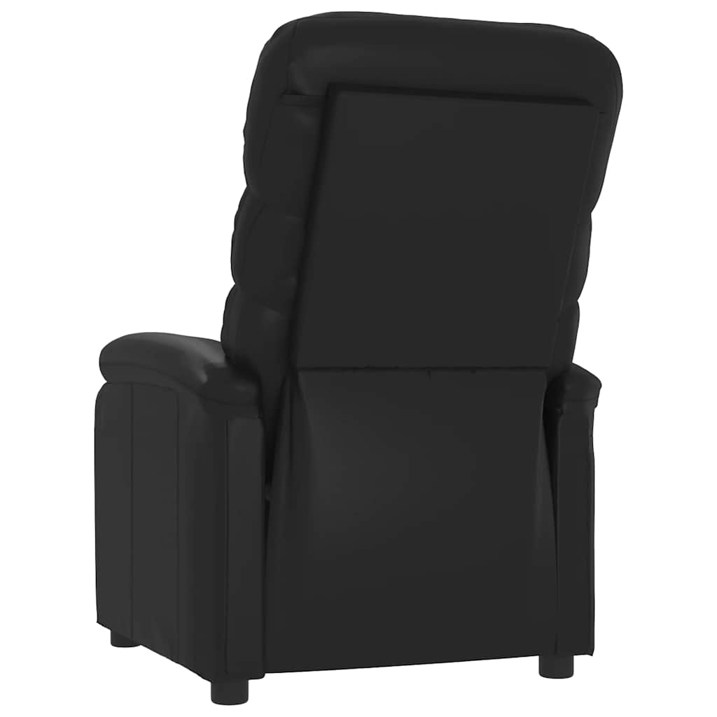 Verstelbare Kunstleren Fauteuil Zwart - 35% Korting!