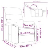 Verstelbare Kunstleren Fauteuil Zwart - 35% Korting!