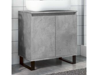 Badkamerkast 58x33x60cm Beton Grijs Bewerkt Hout - 34% Korting