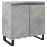 Badkamerkast 58x33x60cm Beton Grijs Bewerkt Hout - 34% Korting