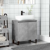 Badkamerkast 58x33x60cm Beton Grijs Bewerkt Hout - 34% Korting