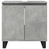 Badkamerkast 58x33x60cm Beton Grijs Bewerkt Hout - 34% Korting