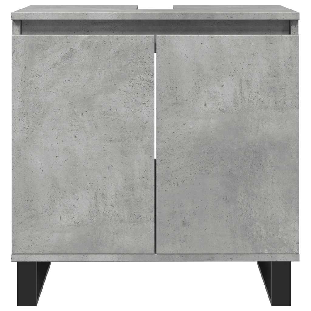Badkamerkast 58x33x60cm Beton Grijs Bewerkt Hout - 34% Korting