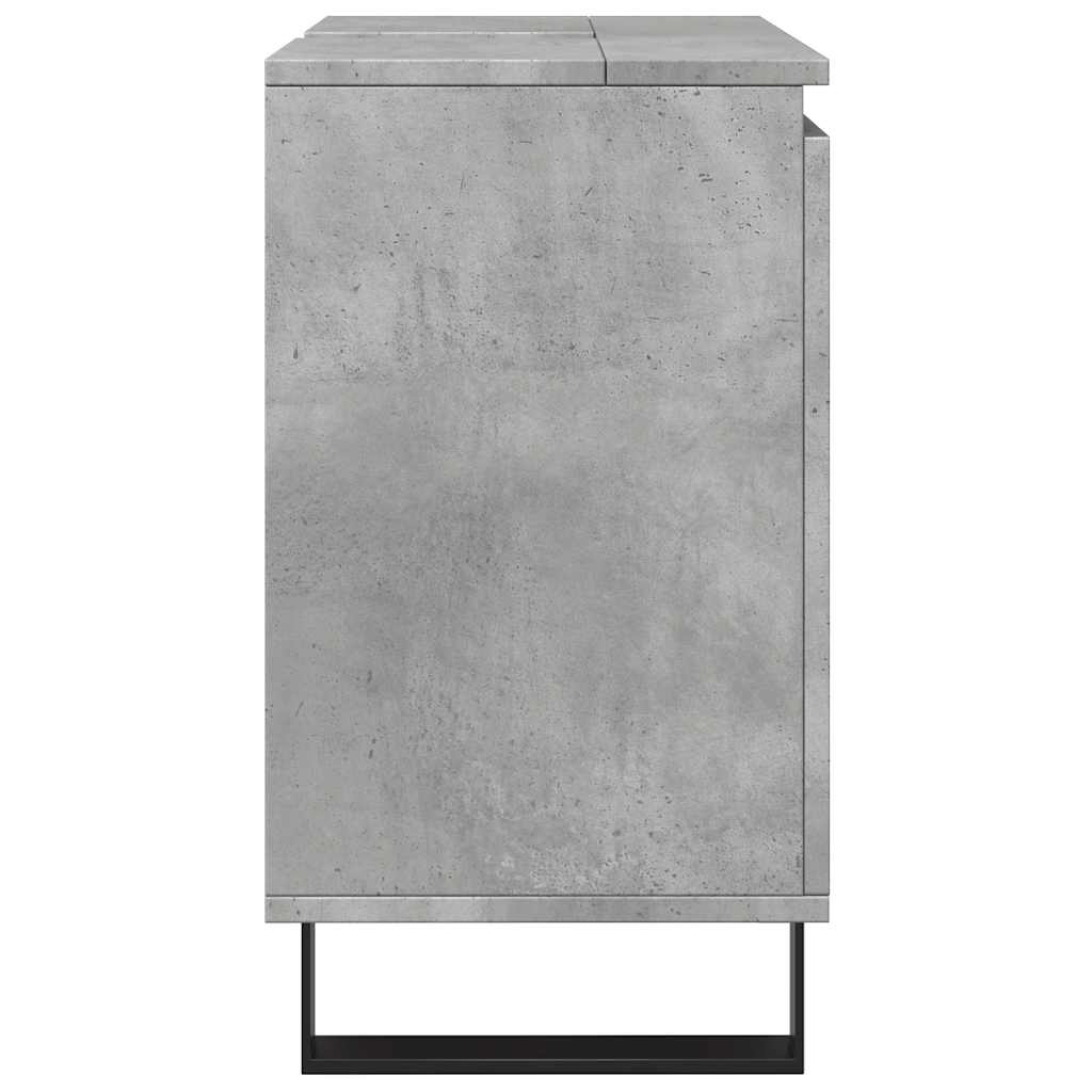 Badkamerkast 58x33x60cm Beton Grijs Bewerkt Hout - 34% Korting