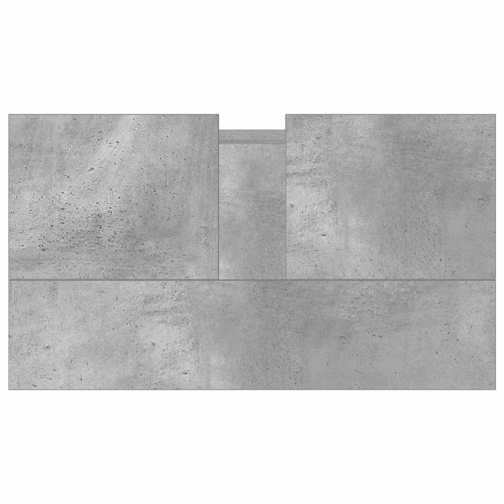Badkamerkast 58x33x60cm Beton Grijs Bewerkt Hout - 34% Korting