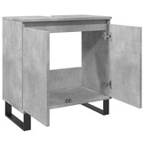 Badkamerkast 58x33x60cm Beton Grijs Bewerkt Hout - 34% Korting
