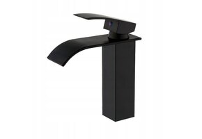 Zwarte Mat Wastafelkraan - 18cm Hoog, Messing