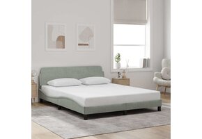 Lichtgrijs Fluwelen Bedframe 160x200 cm - 35% Korting