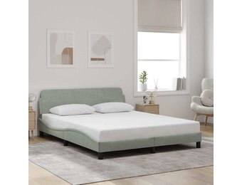 Lichtgrijs Fluwelen Bedframe 160x200 cm - 35% Korting