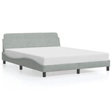 Lichtgrijs Fluwelen Bedframe 160x200 cm - 35% Korting