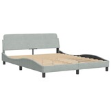 Lichtgrijs Fluwelen Bedframe 160x200 cm - 35% Korting