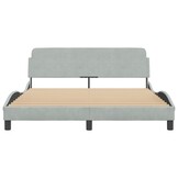Lichtgrijs Fluwelen Bedframe 160x200 cm - 35% Korting