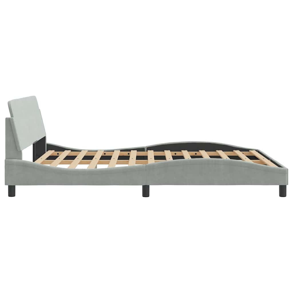 Lichtgrijs Fluwelen Bedframe 160x200 cm - 35% Korting