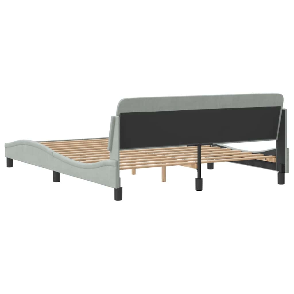 Lichtgrijs Fluwelen Bedframe 160x200 cm - 35% Korting