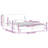 Lichtgrijs Fluwelen Bedframe 160x200 cm - 35% Korting