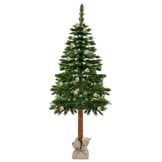 Kunstkerstboom 180 cm met Grenen Stam & Dennenappels - 34% Korting!