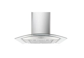 RVS Afzuigkap Gebogen Glas 84 cm | 650 m³/u | 3 Snelheden | 35% Korting