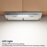 Afzuigkap Onderbouw 60 cm RVS | A+ Energielabel | 80% Korting
