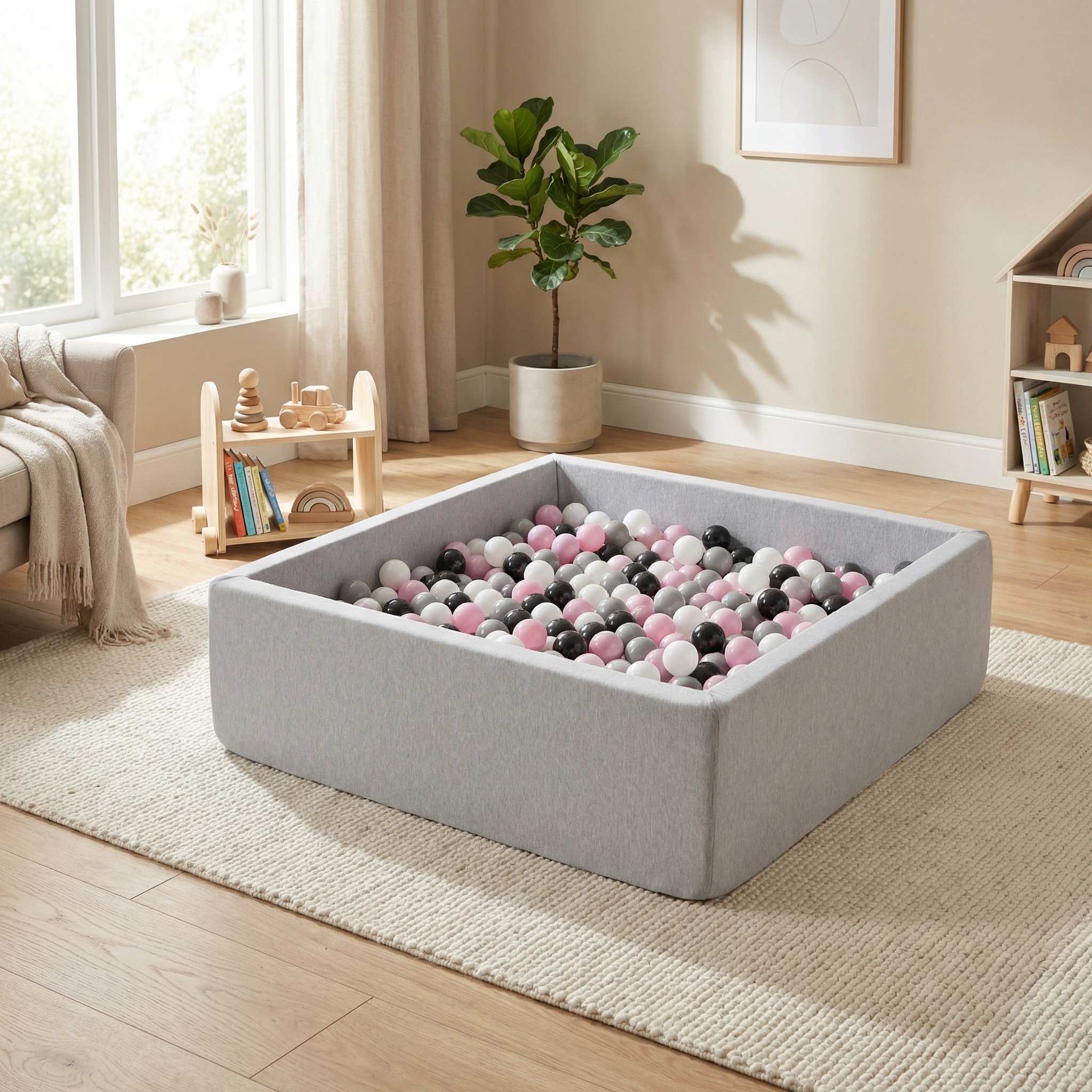 Ballenbak 120x120 cm met 600 Ballen (40% Korting)
