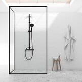 Doucheset Zwart met Regendouche 25cm & Handdouche | 34% Korting