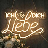 LED Neon Bord "Ich liebe Dich" - 40x26cm Acryl - Warm Wit - 58% Korting