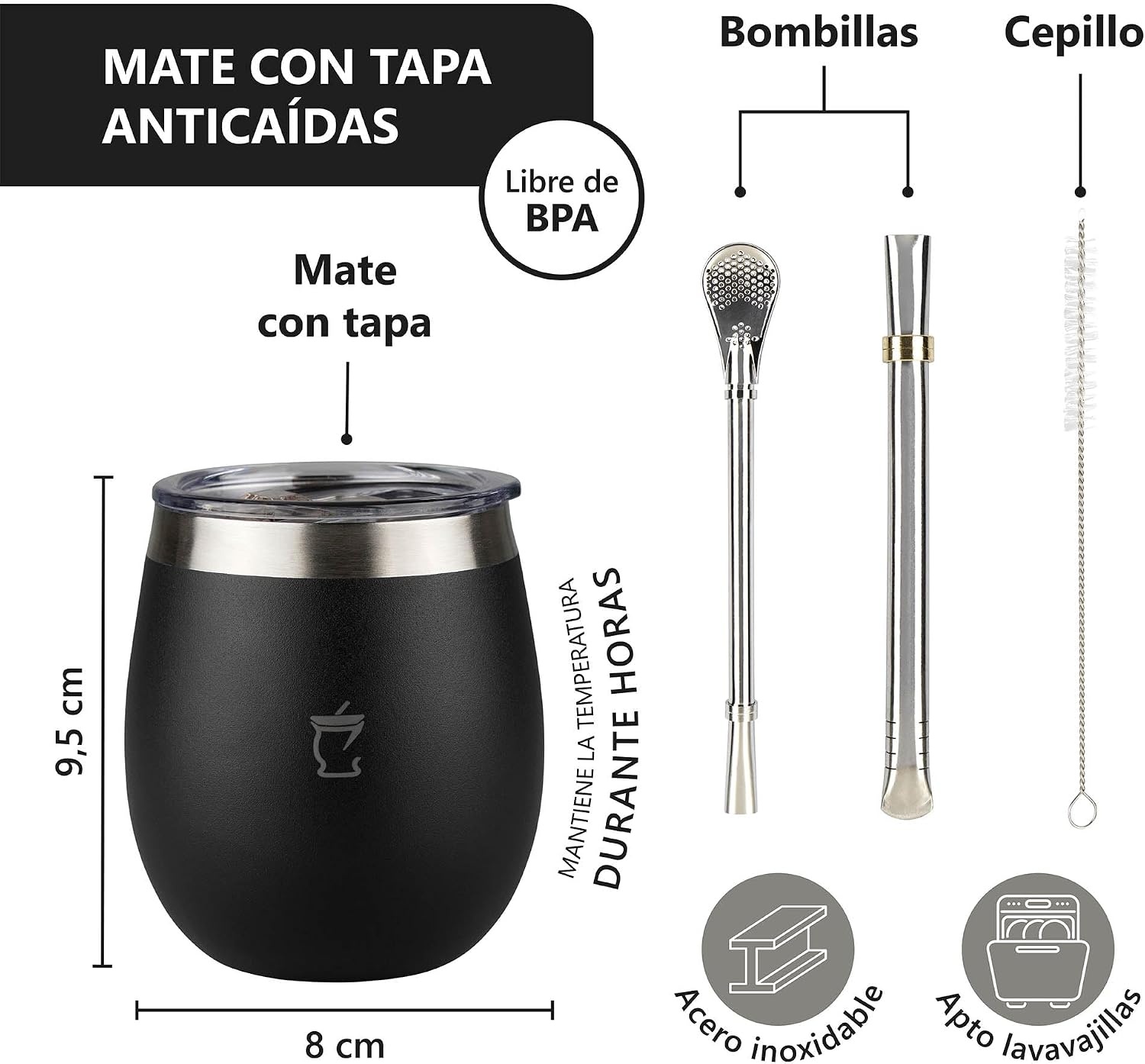 Mate Kit Argentijns met RVS Thermos 1L & Beker - 33% Korting