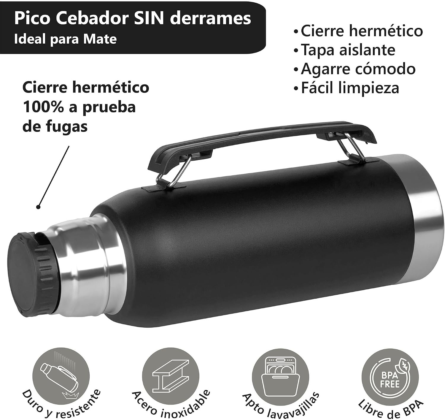 Mate Kit Argentijns met RVS Thermos 1L & Beker - 33% Korting