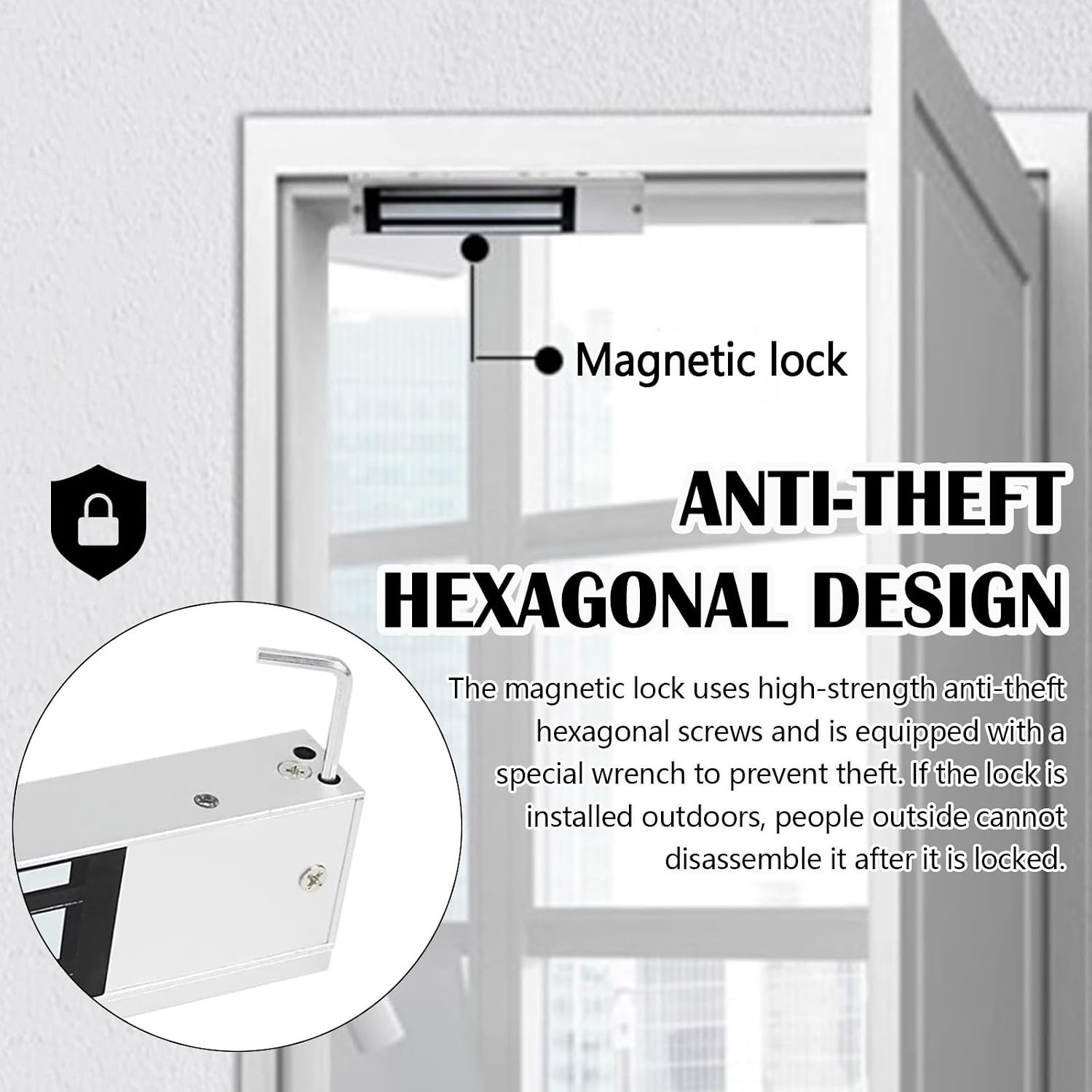 Elektrisch Magneetslot met 280kg Houdkracht (Zilver) - 60% Korting