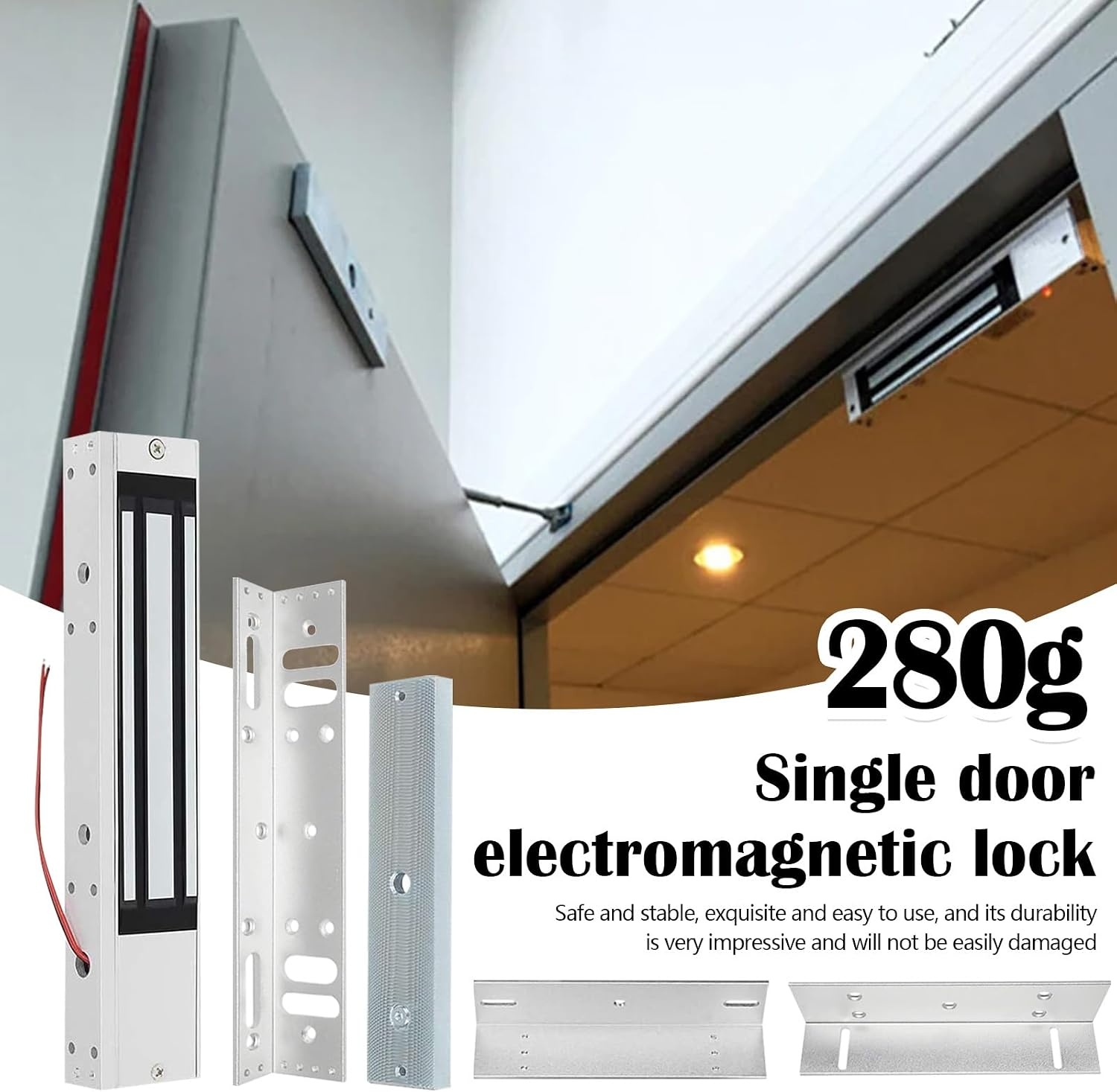 Elektrisch Magneetslot met 280kg Houdkracht (Zilver) - 60% Korting