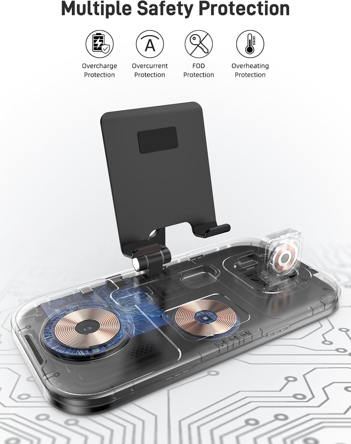 Draadloze Oplader Laadstation voor Samsung, iPhone & Tablets (59% korting)