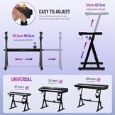 Verstelbare Keyboardstandaard Z-vorm - 113kg draagvermogen - 34% Korting
