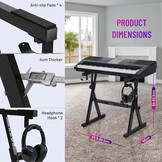 Verstelbare Keyboardstandaard Z-vorm - 113kg draagvermogen - 34% Korting