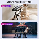 Verstelbare Keyboardstandaard Z-vorm - 113kg draagvermogen - 34% Korting