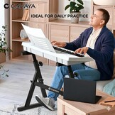 Verstelbare Keyboardstandaard Z-vorm - 113kg draagvermogen - 34% Korting