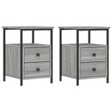 2x Nachtkastjes Sonoma Eiken Bewerkt Hout met Korting!