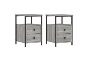 VidaXL Nachtkastjes Set: Grijs Sonoma Eiken (41% Korting)