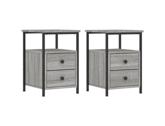 2x Nachtkastjes Sonoma Eiken Bewerkt Hout met Korting!