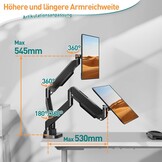 Dubbele Monitorarm - Gasveer - 13-39 Inch | 34% Korting