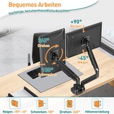 Dubbele Monitorarm - Gasveer - 13-39 Inch | 34% Korting