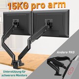 Dubbele Monitorarm - Gasveer - 13-39 Inch | 34% Korting