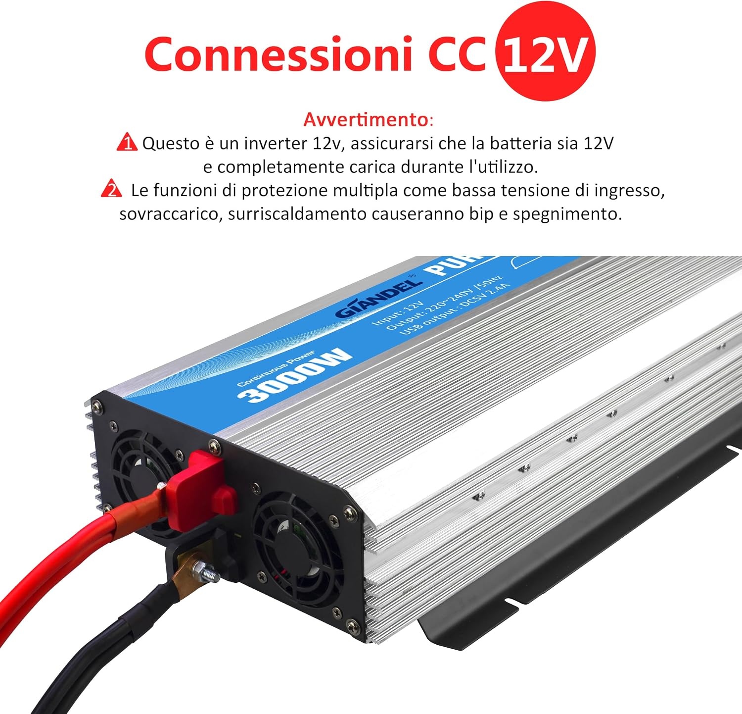 Zuivere Sinus Omvormer 3000W met Korting - Ideaal voor Outdoor & Noodgevallen