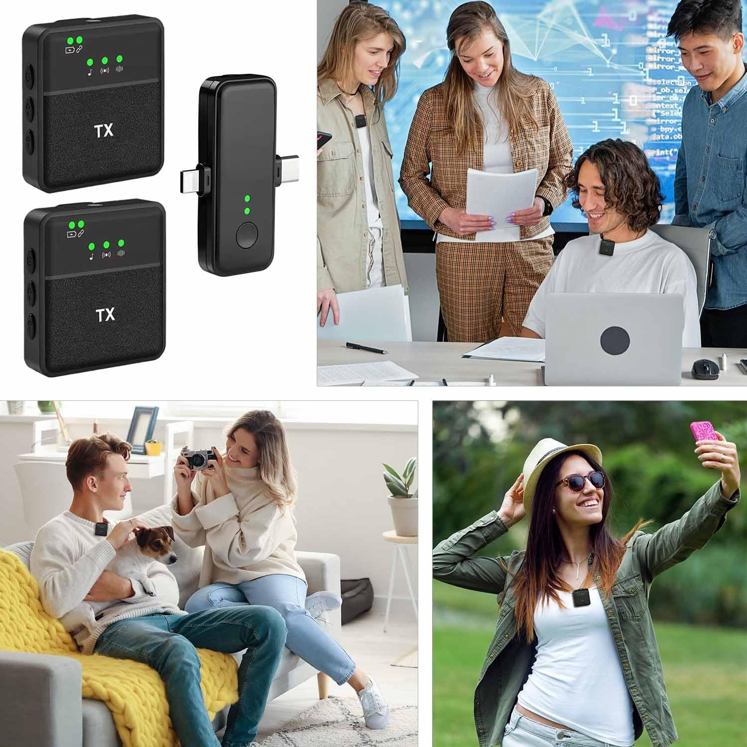 Draadloze Lavalier Microfoon voor iPhone/Android/Camera - 58% Korting